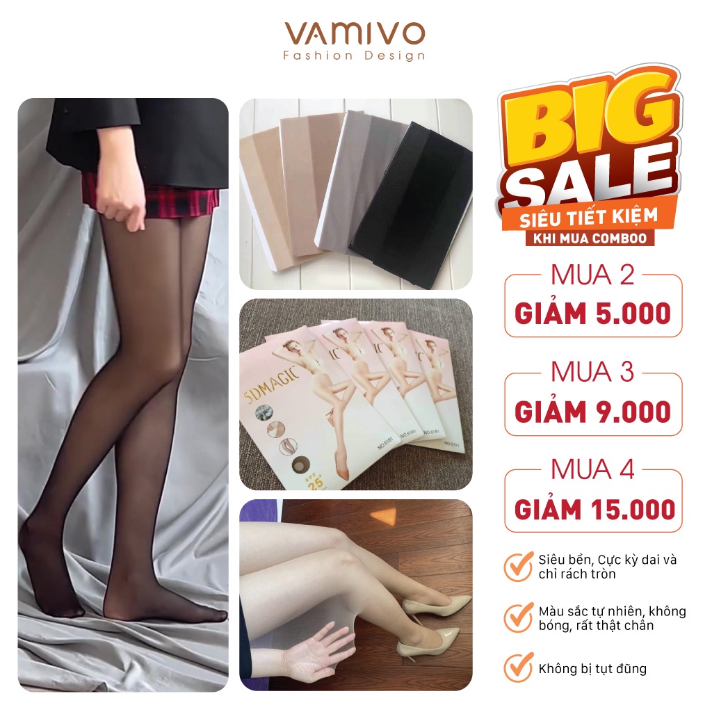 Quần tất nữ 5D magic, siêu bền, cực kỳ dai,trong, màu sắc tự nhiên, hàng chuẩn chính hãng