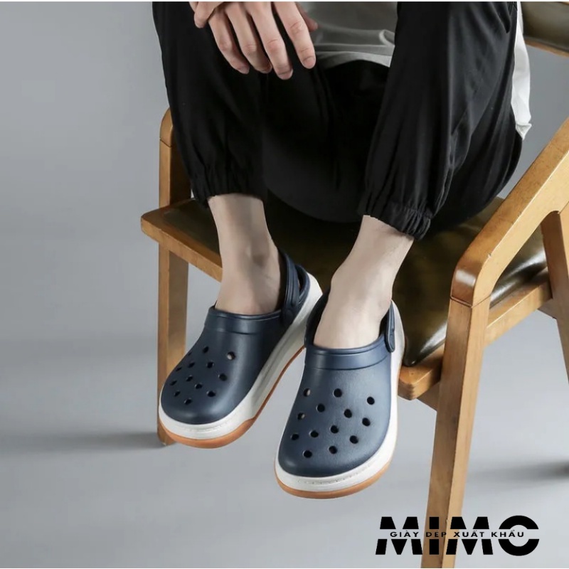 Dép sục Band Force màu navy Êm Mềm Nhẹ, Full Box cho nam nữ, Tặng 10 jibiit