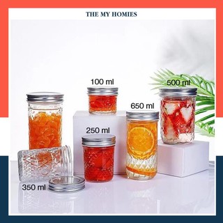 HŨ THỦY TINH 🍎 FREE SHIP 50K 🍎 Hũ đựng gia vị thủy tinh kim cương 100ml 250ml 350ml 500ml