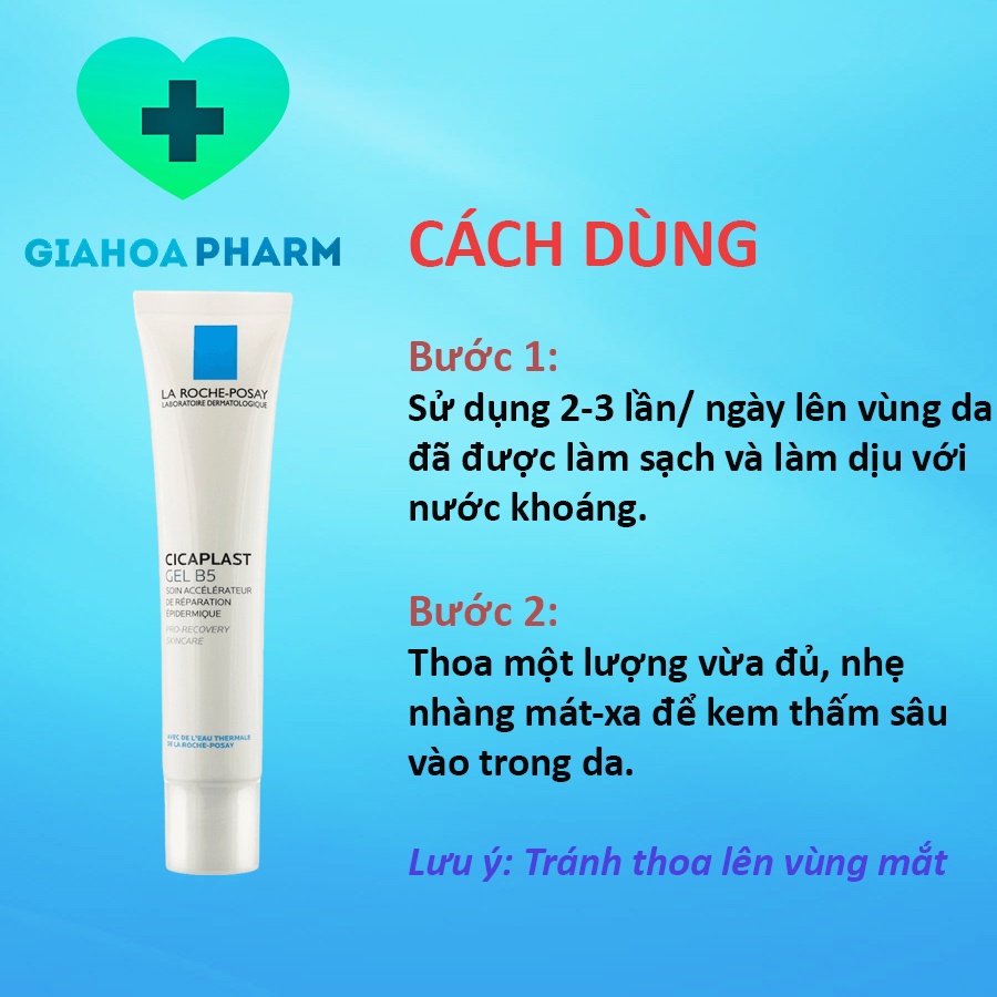 [CHÍNH HÃNG] Cicaplast Gel B5 (La Roche-Posay) - Gel bôi mờ sẹo, giúp phục hồi &amp; tái tạo da, dịu da, an toàn cả trẻ em