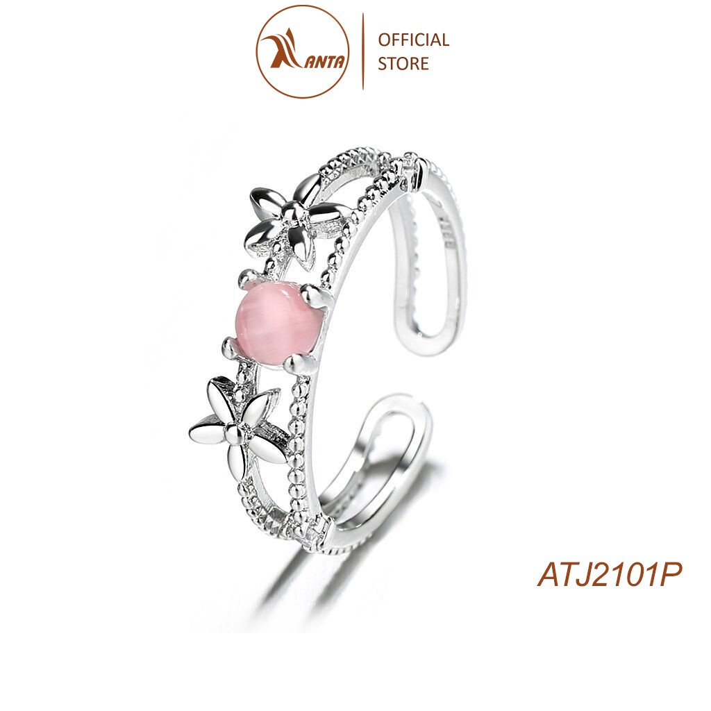 Nhẫn nữ thời trang thiết kế hoa đính đá phong cách Hàn Quốc ANTA Jewelry - ATJ2101P