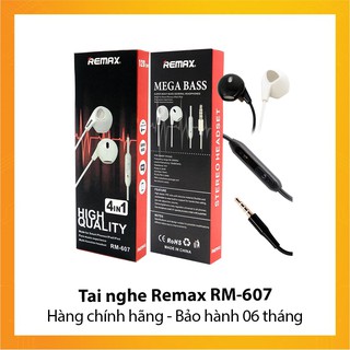 Tai nghe remax rm-607 - hàng chính hãng - bảo hành 6 tháng