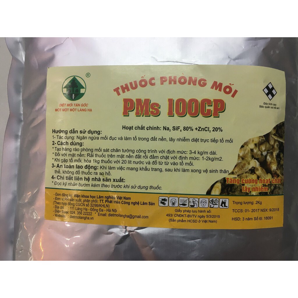 Bột chống mối PMS 100 túi 2 KG