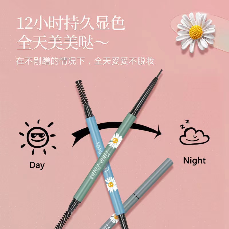 【Phiếu giảm giá trừ đi 6000】Bút Chì Kẻ Lông Mày Đầu Tam Giác Siêu Mịn Lâu Trôi Chống Thấm Nước Thiết Kế Hai Đầu Hình Tam Giác