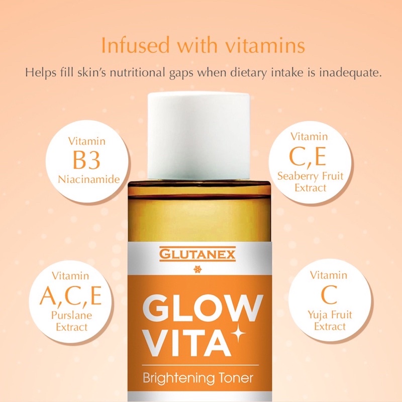 Toner Làm Trắng Sáng - Căng Bóng - Mờ Thâm - Ngăn Ngừa Lão Hoá Glutanex Glow Vita Brightening Toner