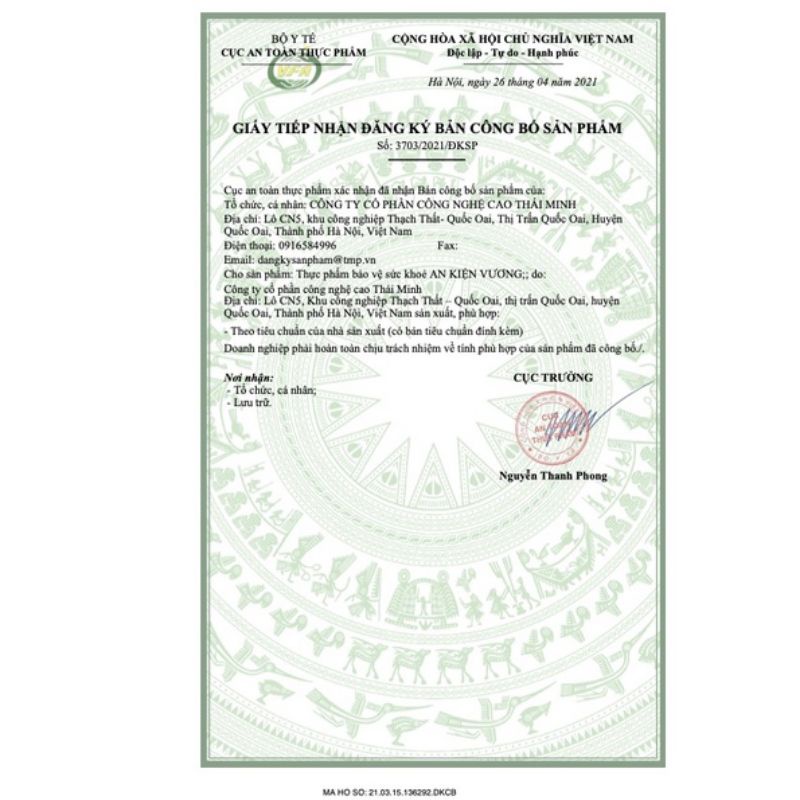 An kiện vương hỗ trợ làm trơn ổ khớp, giúp giảm đau mỏi và làm chậm quá trình thoái hoá xương khớp