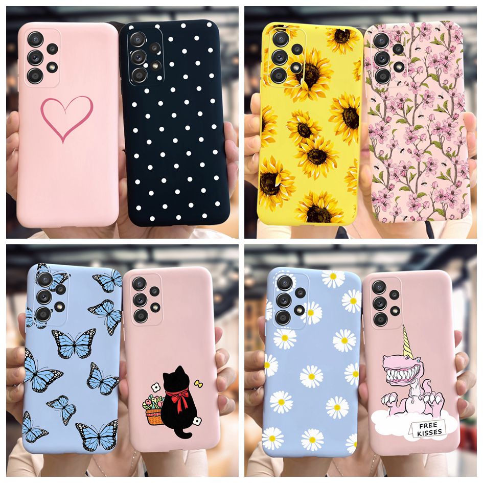 Ốp Điện Thoại TPU Dẻo Họa Tiết Hoạt Hình Bươm Bướm/ Hoa Cúc Cho Samsung Galaxy A23 5G Samsung A23 2022 A 23 SM-A235F