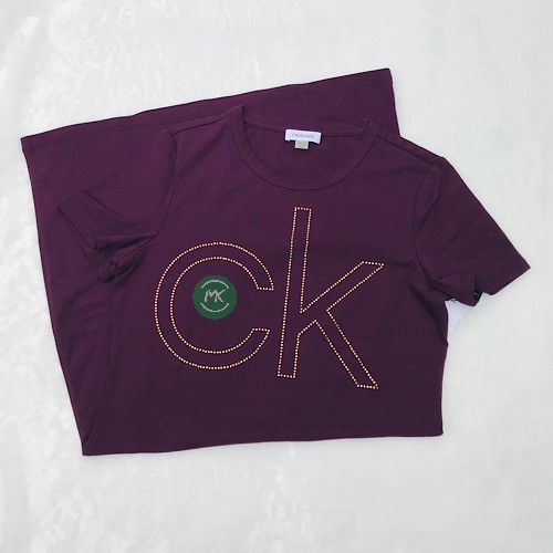 ÁO ĐẦM CALVIN KLEIN THUN COTTON MÀU TÍM - SIZE S (từ 50 đến 55kg) | BigBuy360 - bigbuy360.vn