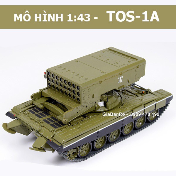 Xe Mô Hình Hoàn Thiện Hệ Thống Pháo Phản Lực Tos 1 - Buratino -  Tỉ Lệ 1:43 - Modimio