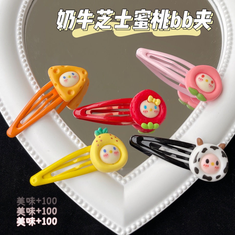 Set 10 Kẹp Tóc Họa Tiết Hoạt Hình Phong Cách Hàn Quốc Dễ Thương Cho Bé Gái 2022