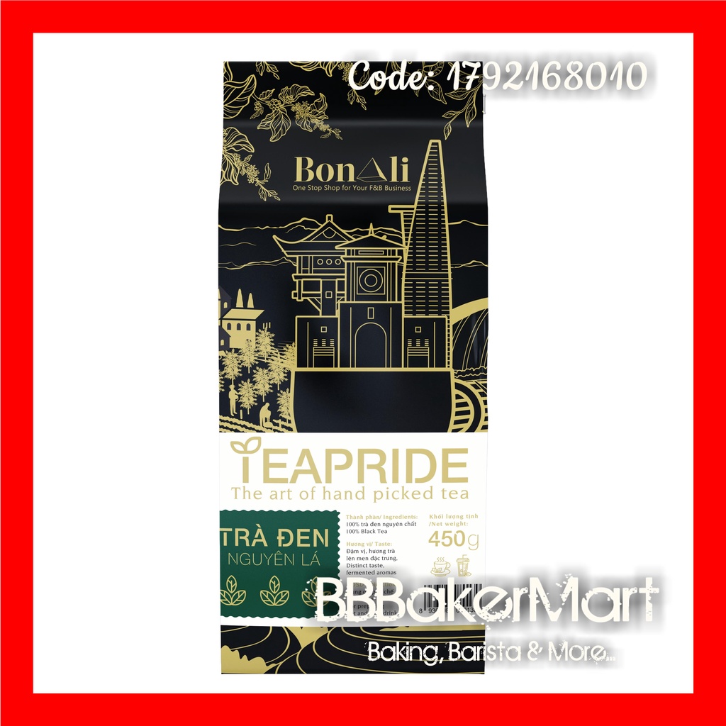 Trà ĐEN nguyên lá TEAPRIDE - Gói 450gr