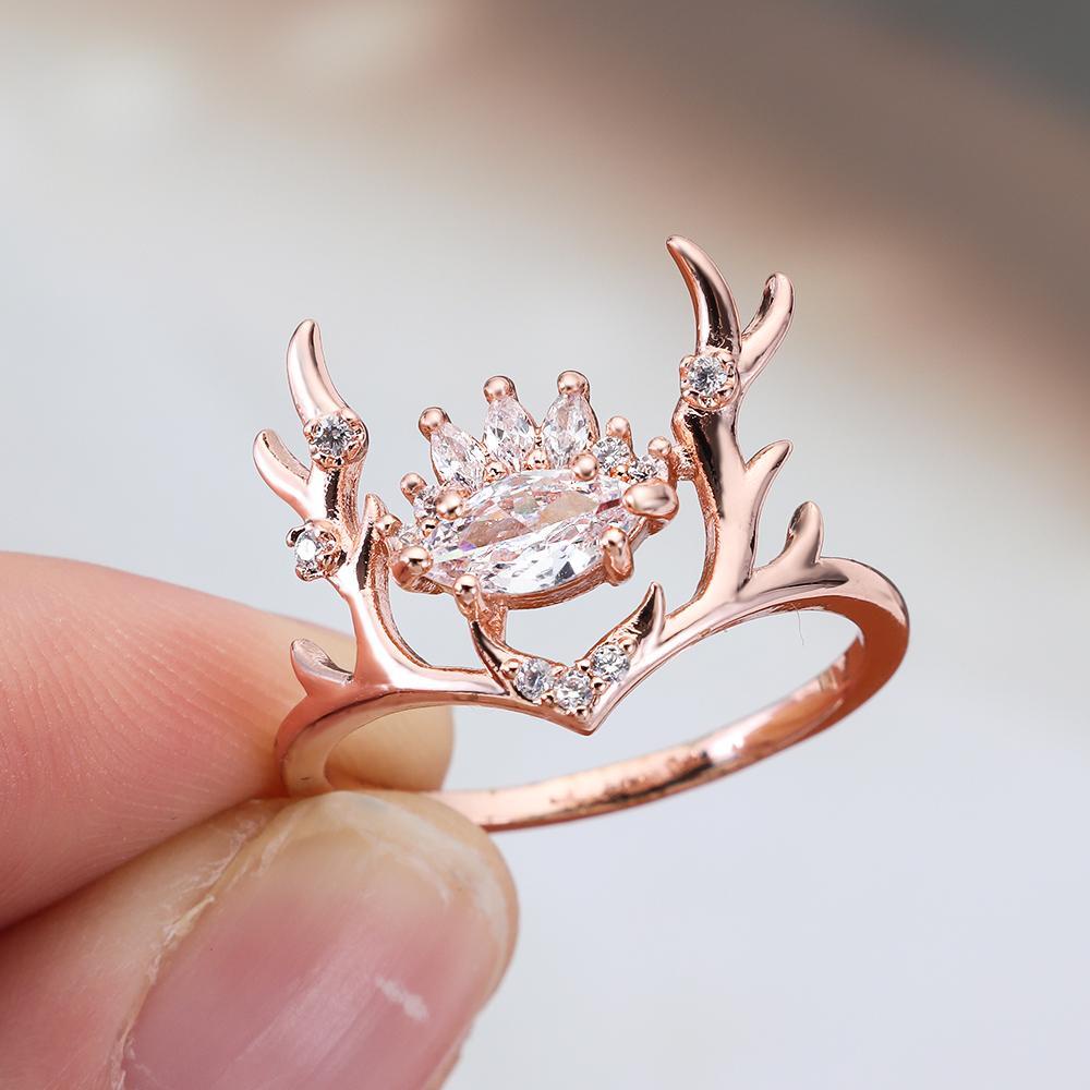 Nhẫn Hình Hươu Quà Giáng Sinh|Trang Sức Mới
