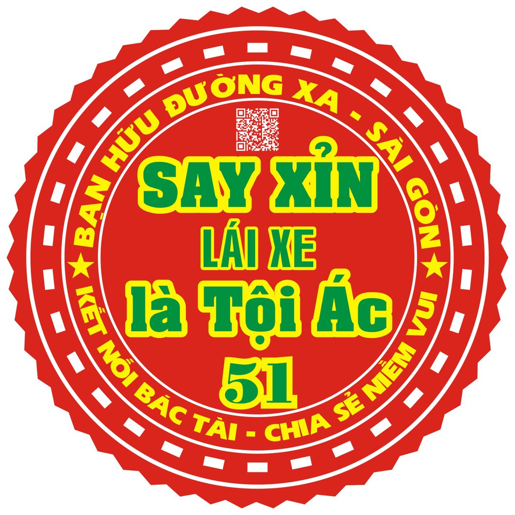 STICKER hình dán logo BẠN HỮU ĐƯỜNG XA, nhiều kích cỡ