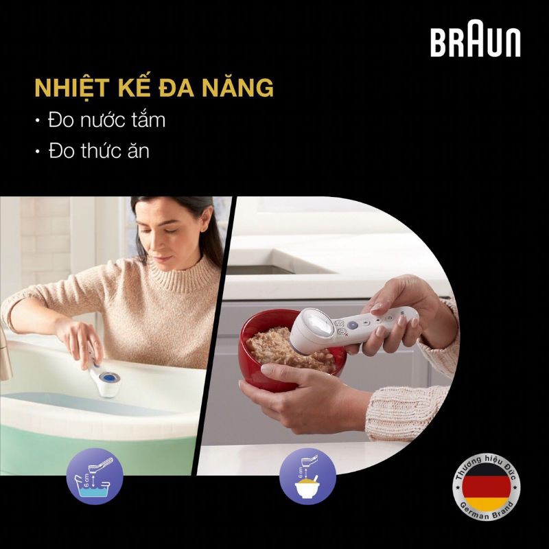 Nhiệt kế bấm trán Braun Đức BNT400WE