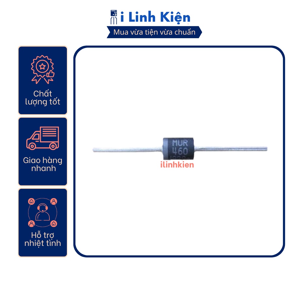MUR460 Diode xung 4A 600V DO-27