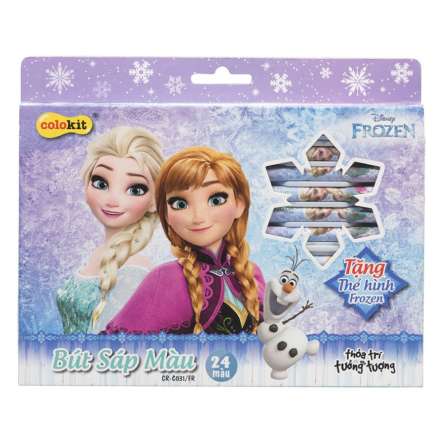 HỘP BÚT SÁP MÀU THIÊN LONG CR-C030 MICKEY / CR-C031 FROZEN (24 MÀU)