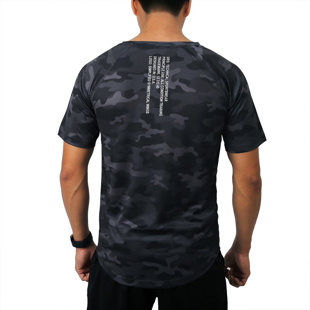 Áo Thun Thể Thao Cộc Tay Camo DRS Cực Xịn, Phù Hợp Tập Gym, Running, Đi Chơi Dáng Năng Động, Chất Thoáng Mát (DRA12)