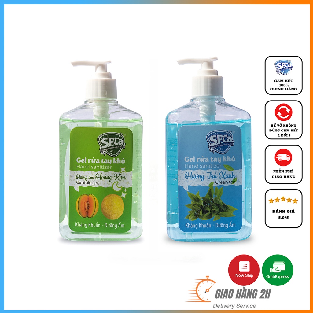 Gel Rửa Tay Khô SPCA 600ml Hương Dưa Lưới