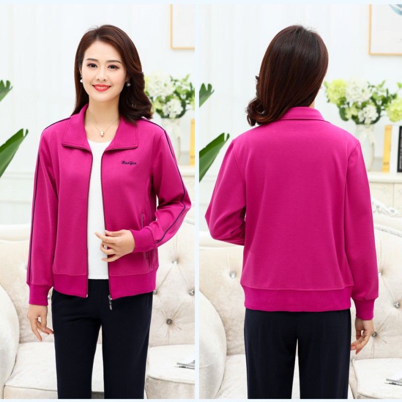 Áo Khoác Thể Thao Thời Trang Xuân Thu Cho Phụ Nữ Trung Niên 40