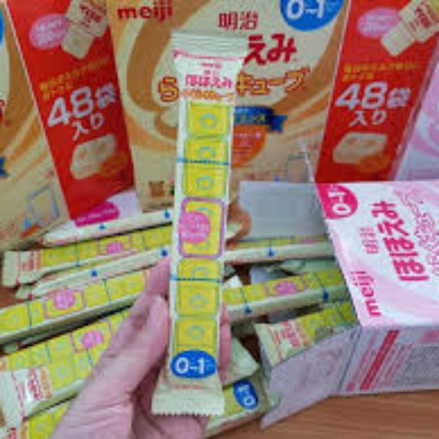 Sữa Meiji thanh từ 0 - 1 tuổi nội địa Nhật hộp 24 thanh có bán lẻ