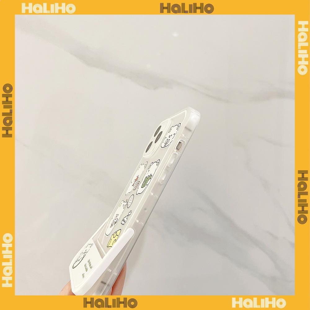 iPhone Case Acrylic Invisible Folding Stand Silicone Soft Case Airbag Shockproof Cover Camera Cartoon Cute Compatible For iPhone 11 Pro Max 13 Pro Max 12 Pro Max 7Plus xr XS Max