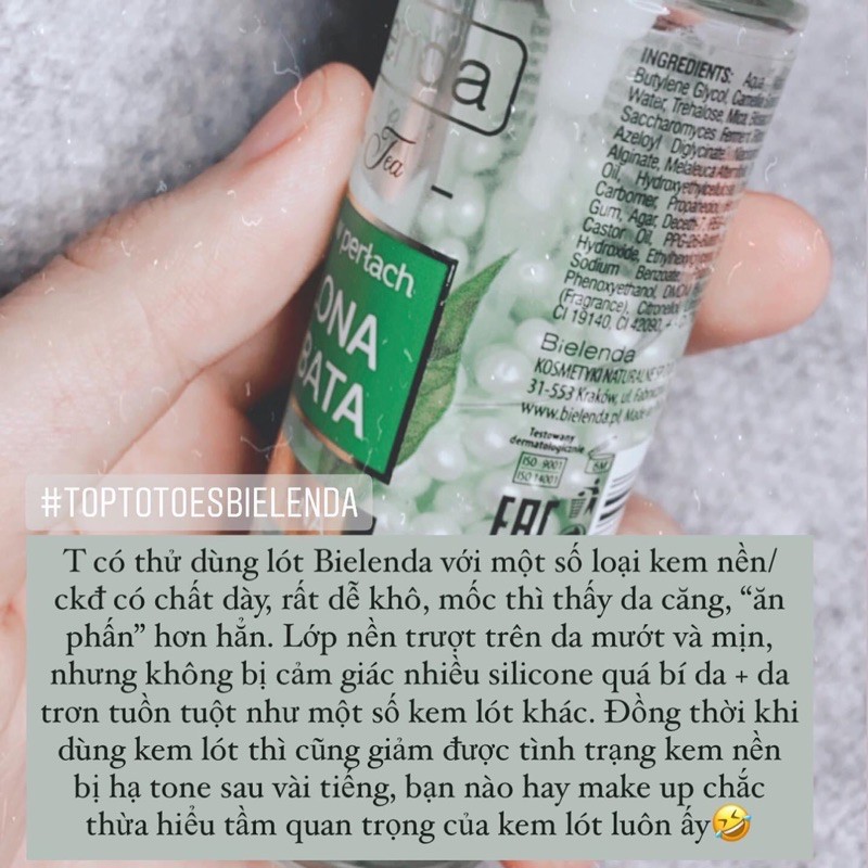 Kem lót kiêm dưỡng Bielenda Green tea Essence in pearls | BigBuy360 - bigbuy360.vn
