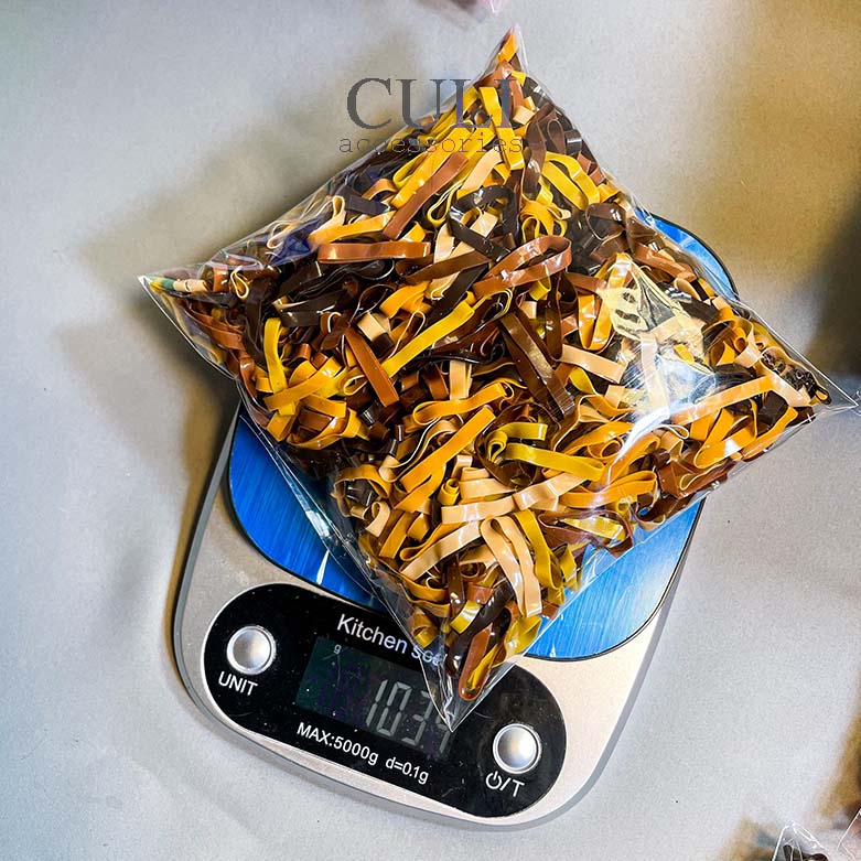Thun cột tóc, chun cột tóc 100gr thun đen, mix màu sỉ - lẻ