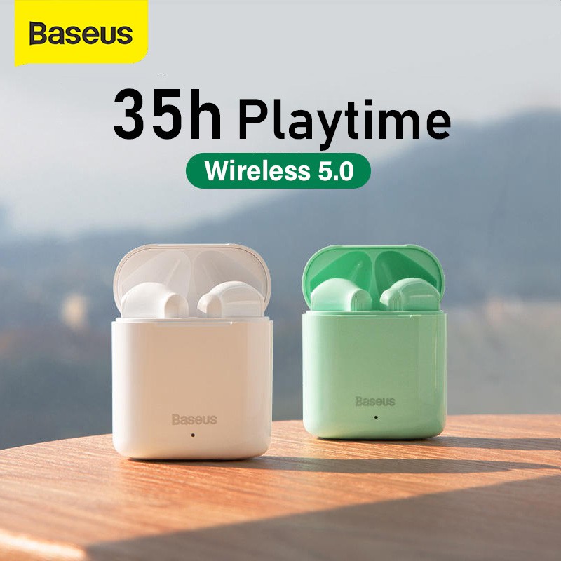 Tai Nghe Bluetooth Không Dây Baseus W09 Tws Có Điều Khiển Âm Thanh Sống Động Chất Lượng Cao