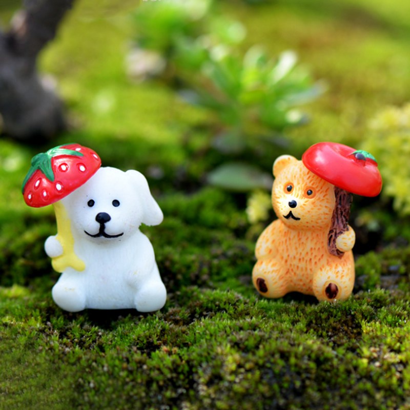 1 Đồ trang trí Chú Chó / Gấu / Nấm / Nấm / Chuột Hamster / Dâu Tây / Gấu Nhỏ Trang Trí Tiểu Cảnh