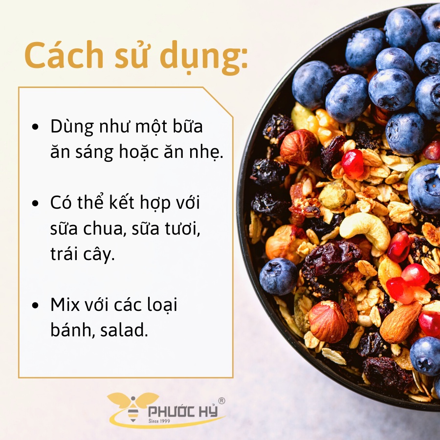 GRANOLA NGŨ CỐC ĂN LIỀN PHƯỚC HỶ