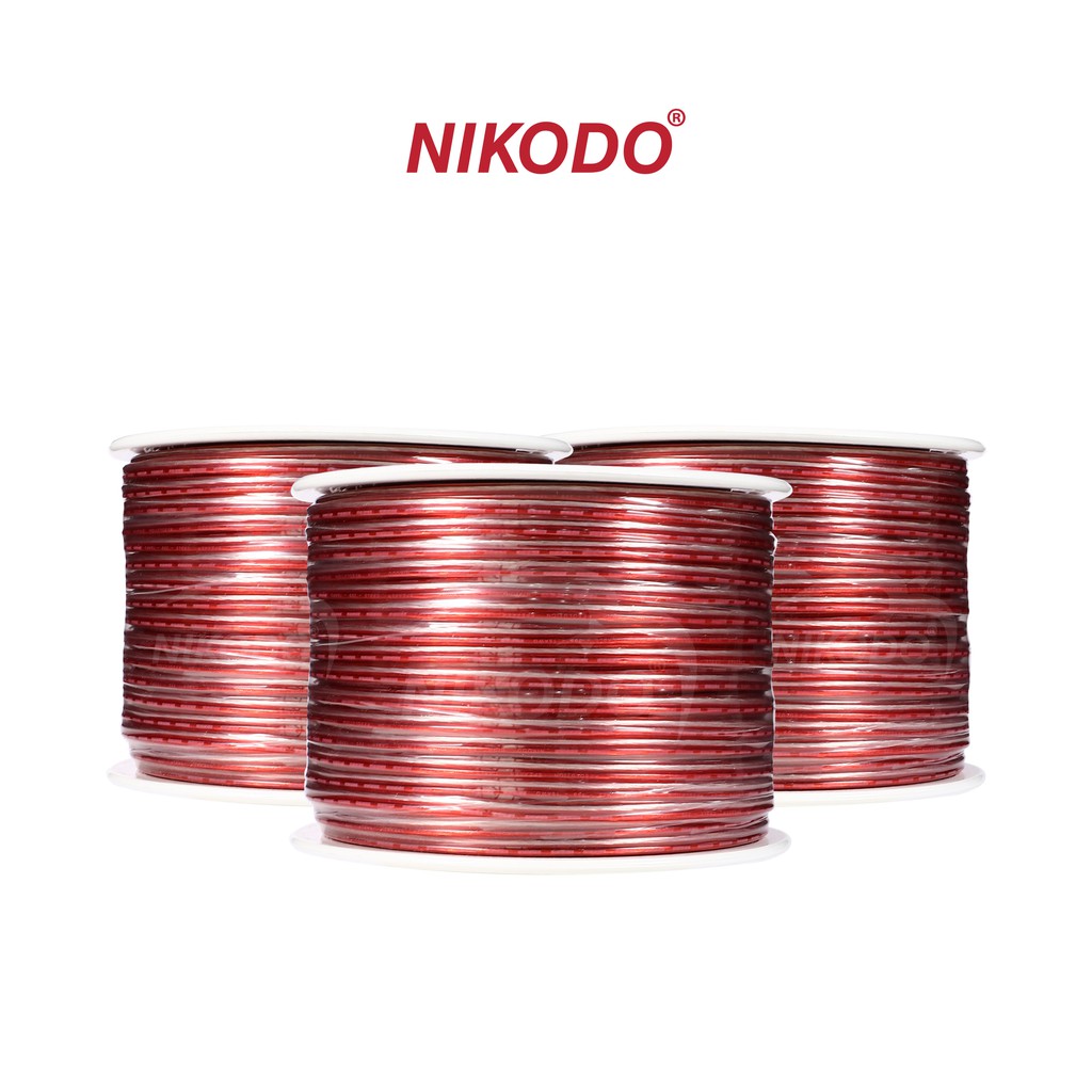 Dây truyền tín hiệu âm thanh Nikodo 30 tim, dây loa cao cấp chính hãng cuộn 100m, 100% lõi Đồng