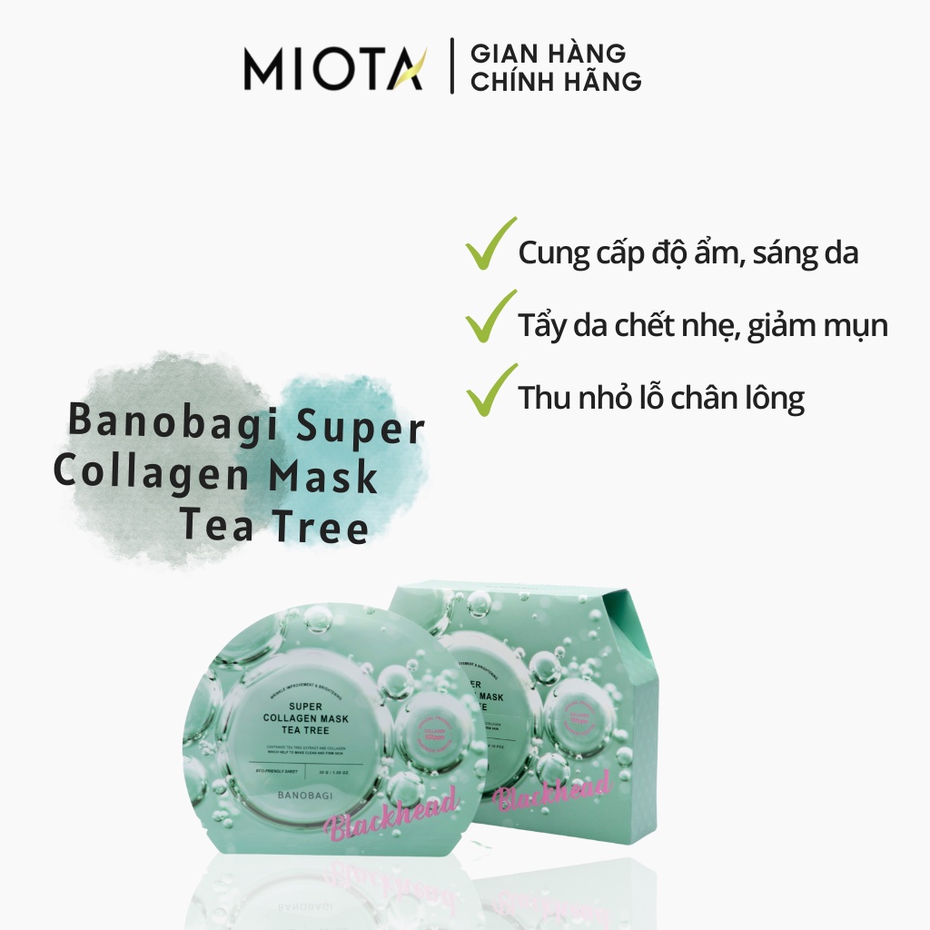 Mặt nạ dưỡng ẩm trắng da Banobagi Super Collagen Mask 30g