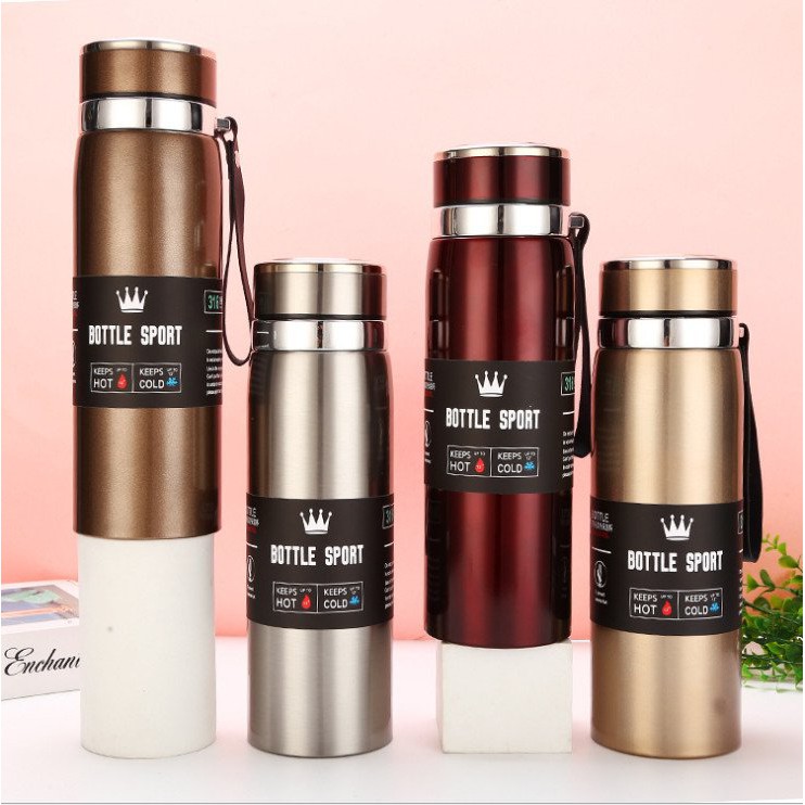 Bình giữ nhiệt 2 lớp bình nước cao cấp 36h nắp tách thành cốc toàn bộ bằng inox 304, ly nước ly coffe giữ nhiệt