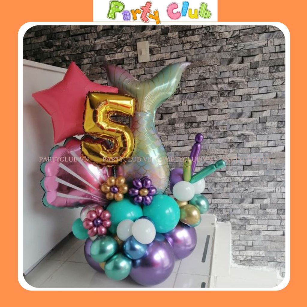 Bóng sinh vật biển - bóng tiên cá trang trí sinh nhật