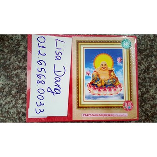 Tranh đính đá phật di lạc 46x60cm chưa đính 77476
