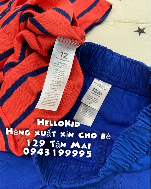 Bộ polo áo kẻ