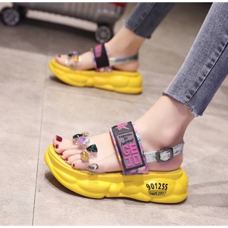 Giày Sandal Quai Trong Suốt Cao 5Cm Siêu Đẹp Mới 2019