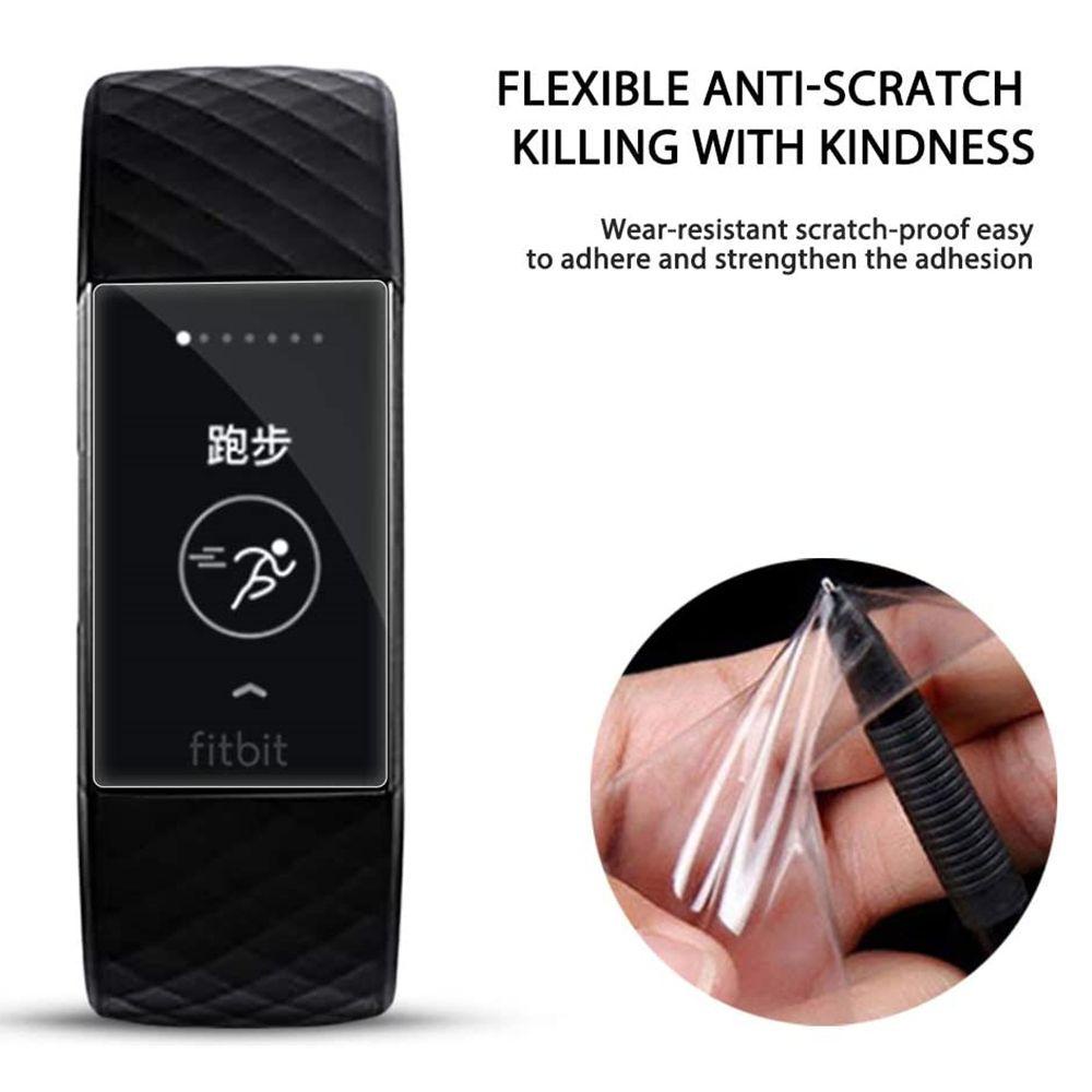 MYRONGVN Miếng Dán TPU Trong Suốt Bảo Vệ Màn Hình Đồng Hồ Thông Minh Fitbit Charge 4