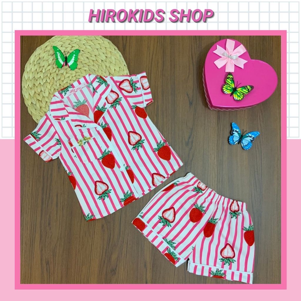 Bộ đùi Pijama Kate thái xinh xắn cho bé gái size nhí (10-28k) - Hirokids
