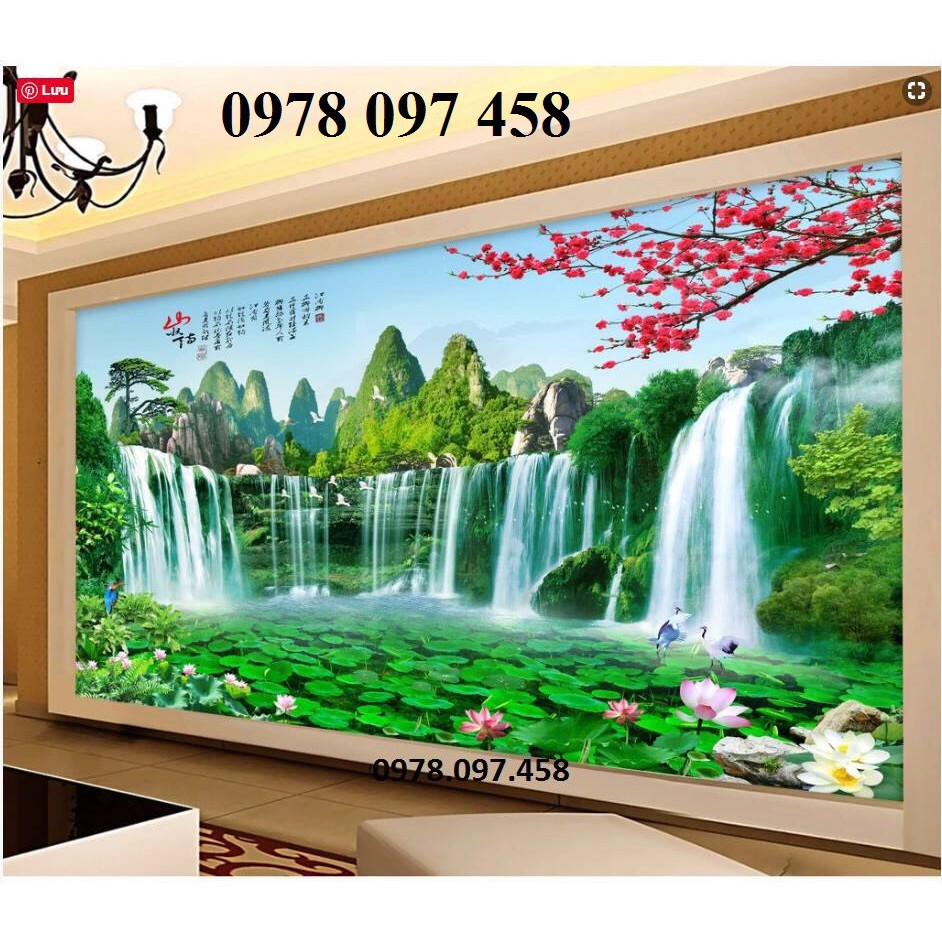 Tranh đẹp phòng khách- tranh gạch 3D