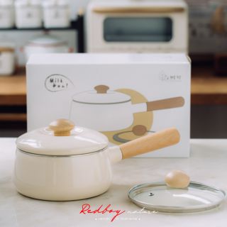 NỒI MEN MINGYU TRẮNG TAY NẮM GỖ