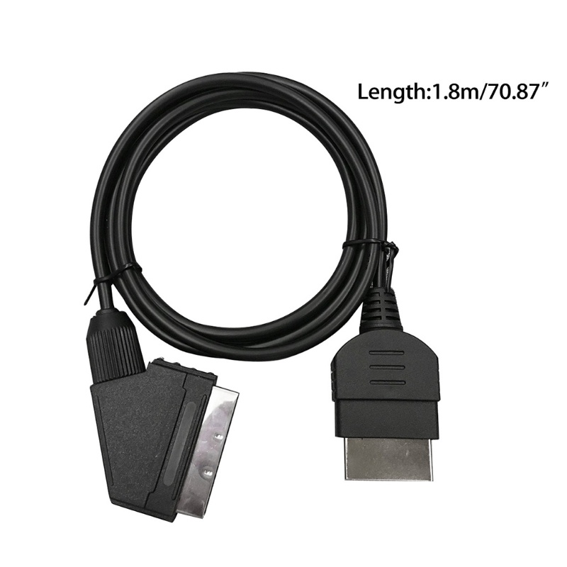 Dây CáP KếT NốI Video 1 8M 6ft 24pin RGB Scart AV Cho ĐiềU KhiểN Cổ ĐiểN - MàU Đen
