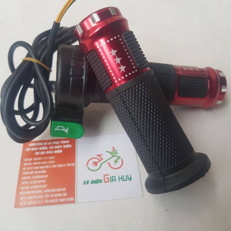 TAY GA 1 NÚT KÈN MÀU TAY GA XE ĐẠP ĐIỆN XE ĐIỆN HUY