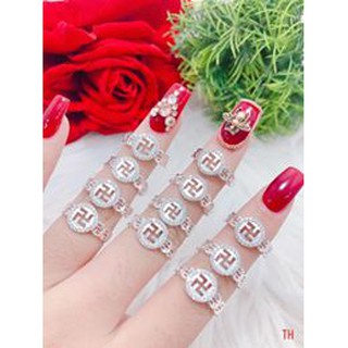 NHẪN NỮ BẠC TA CHỮ VẠN _ NHẪN CHỮ VẠN