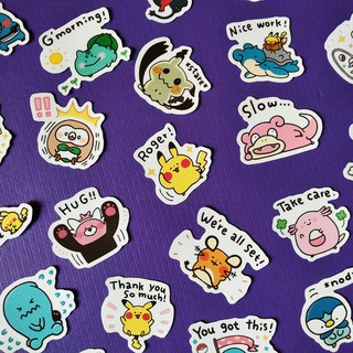 [SET 1] Bộ 40 sticker hoạt hình đáng yêu - LLD017 (Ảnh thật shop tự chụp)