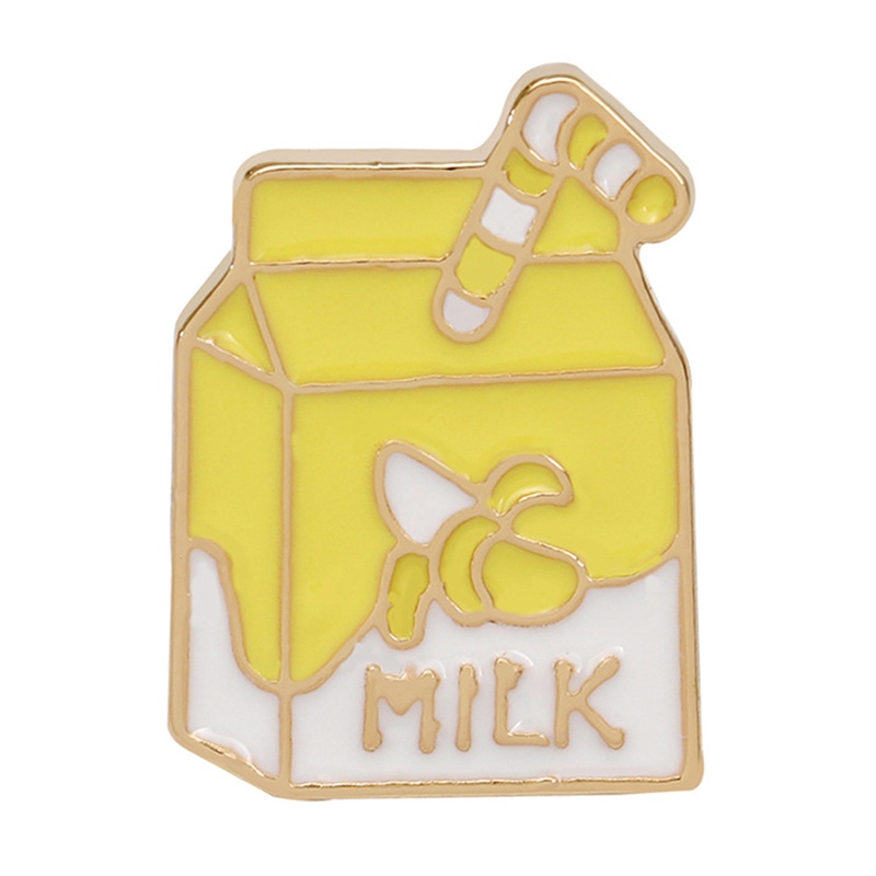 Huy hiệu cài áo hình sữa chua/nước chanh sáng tạo