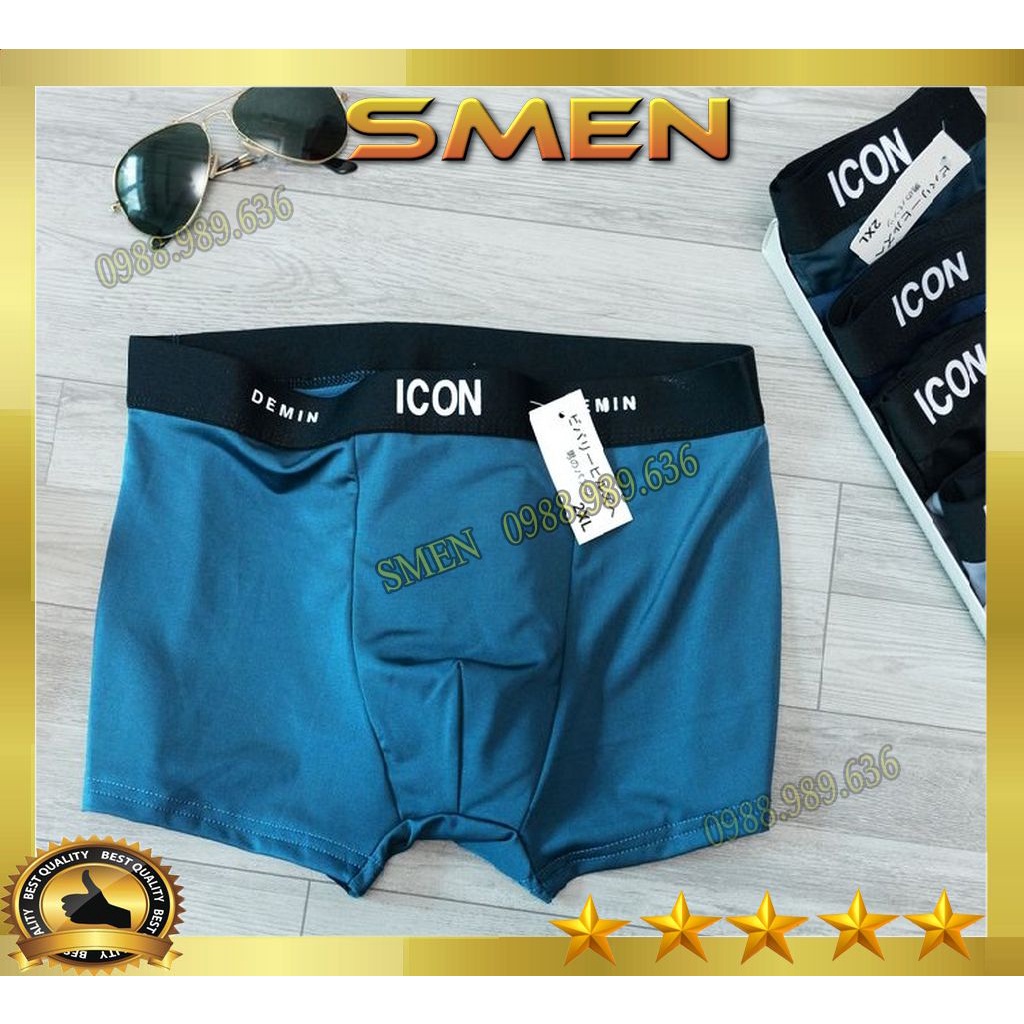 Quần Lót Nam Boxer Thun Lạnh Cotton ICON Co dãn 4 chiều, Quần sịp Nam Cotton Boxer ICON Denim Loại 1