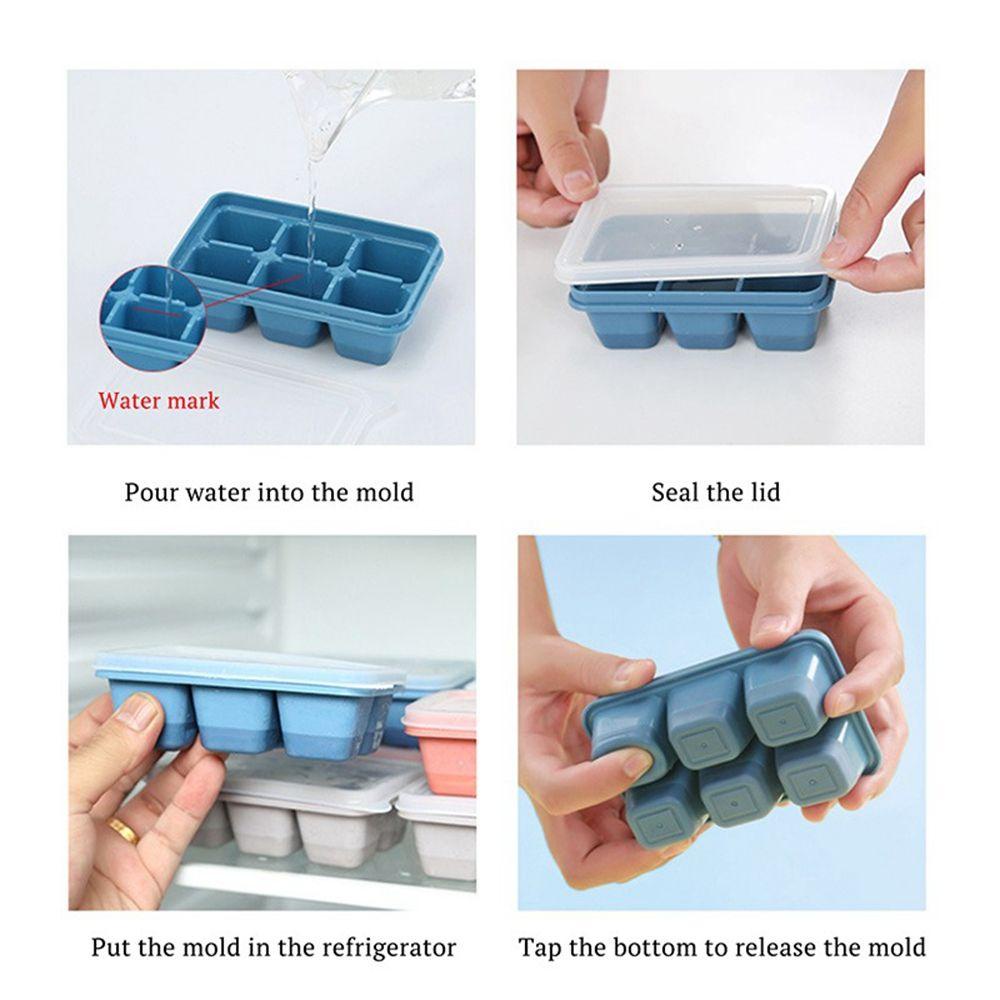 Khay Làm Đá Viên Hình Vuông Dễ Sử Dụng Cho Tủ Lạnh / Sô Cô La