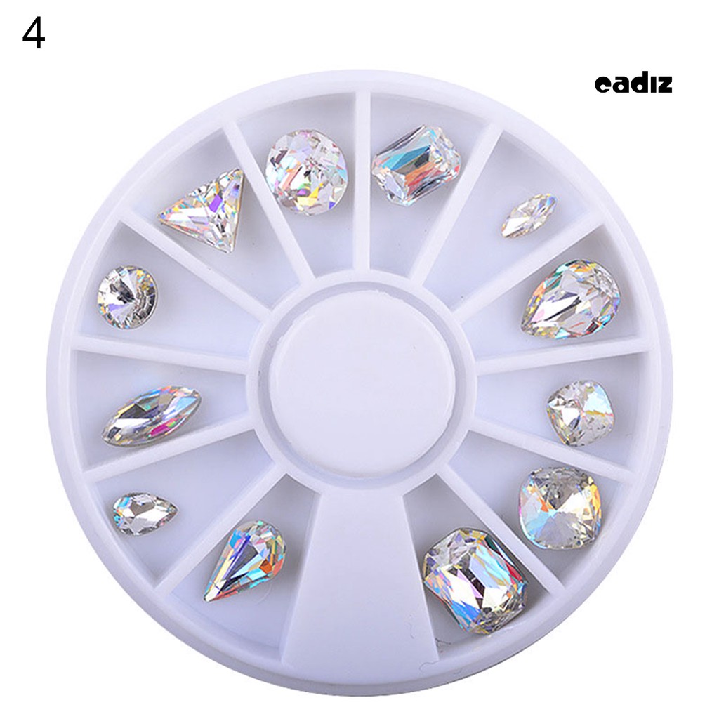 Hộp kim cương nhân tạo 3D trang trí móng tay
