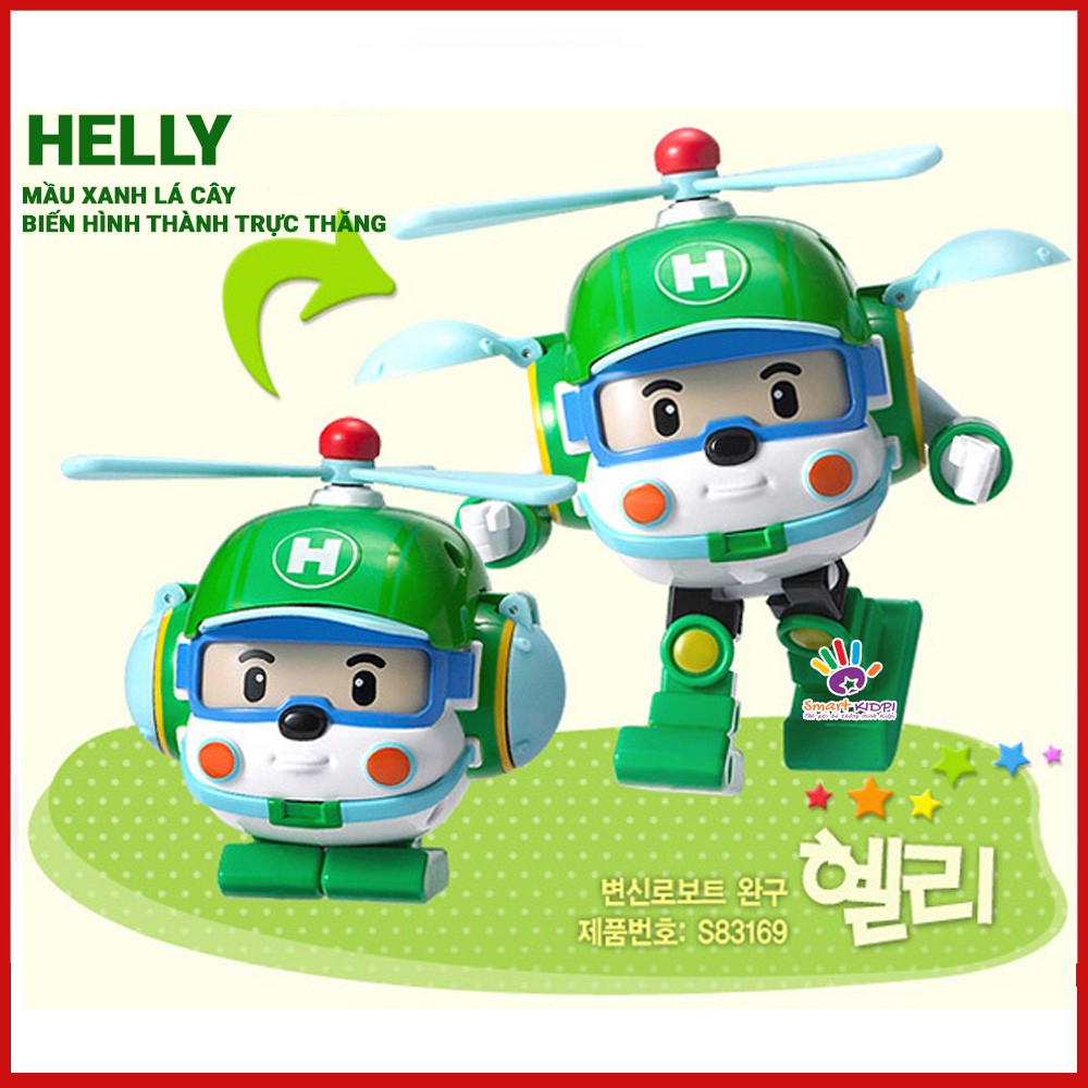 SIÊU HOT] Trọn bộ 6 Xe ô tô Robocar Poli biến hình